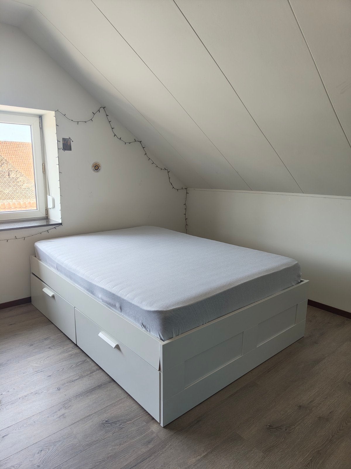 IKEA Brimnes bed met lades (excl. matras), Ophalen, Gebruikt, Eenpersoons, Wit