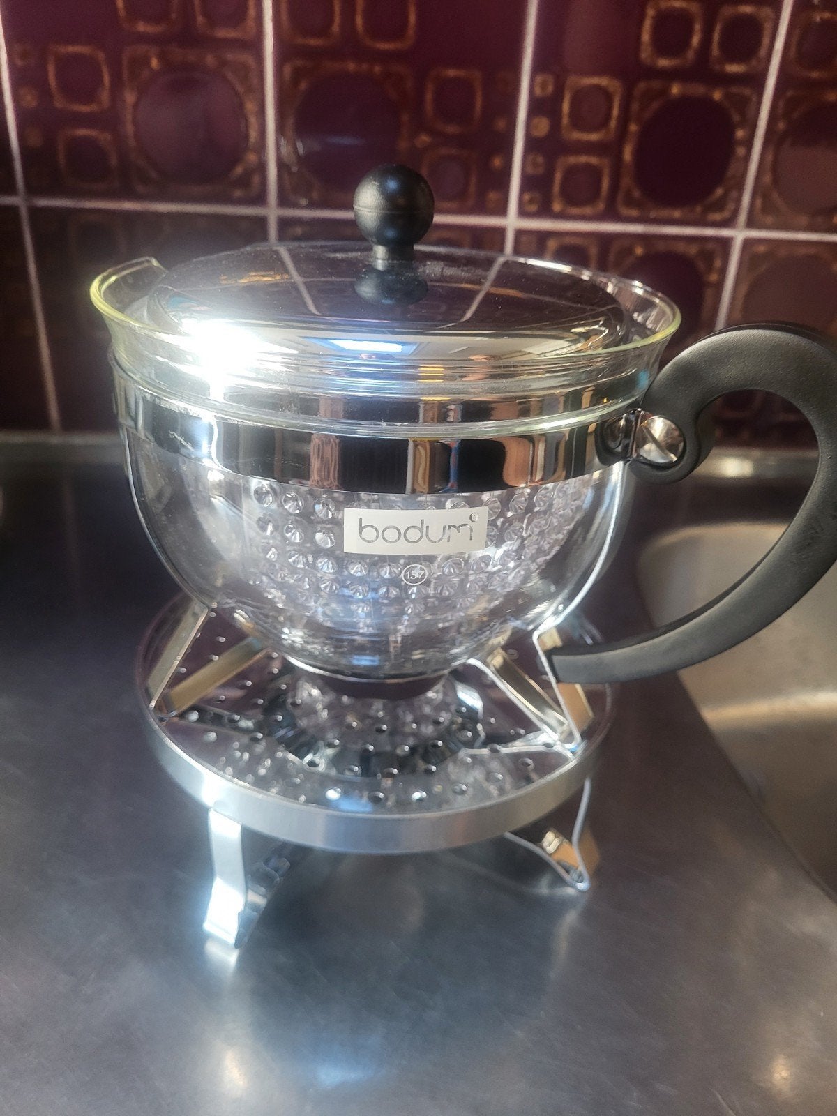 Bodum theeset, Theepot/fluitketel, Glas, Zilver, Bodum