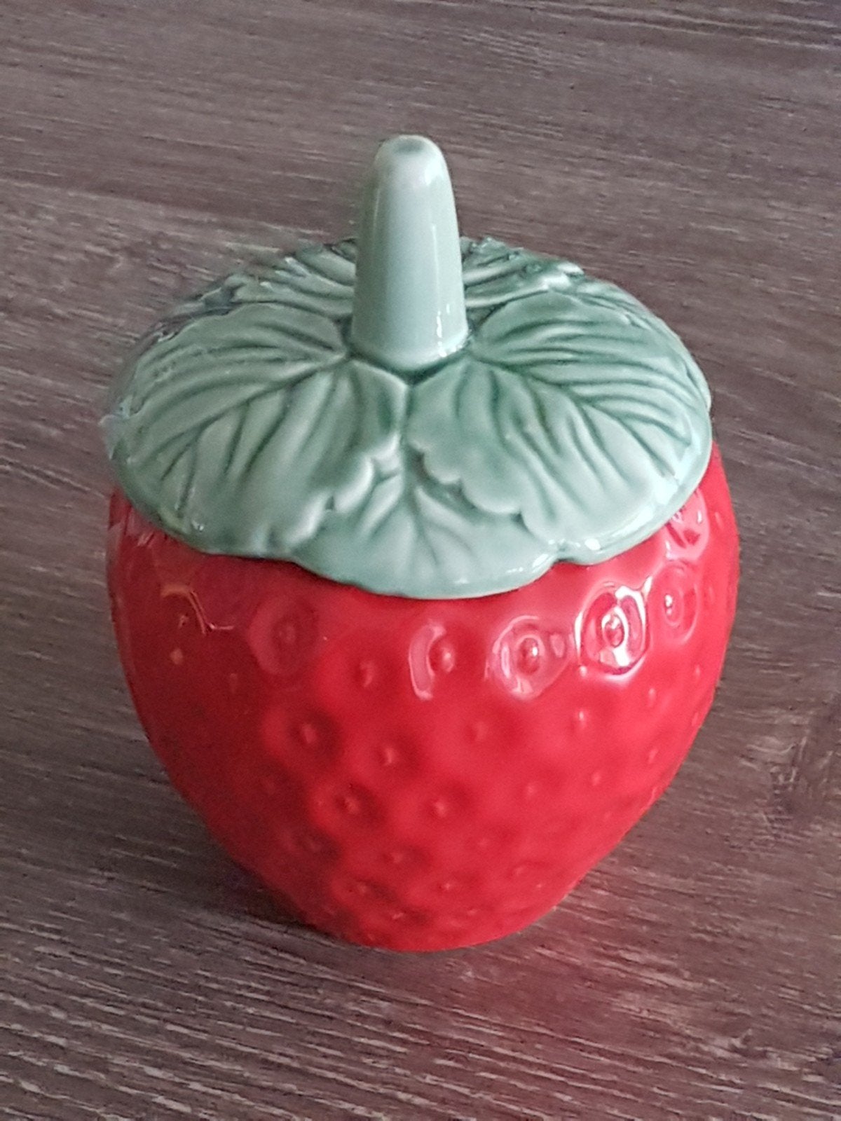 Klevering aardbei jampot - aardbeienpot - snoeppot, Ophalen, Zo goed als nieuw, Aardewerk, Overige stijlen