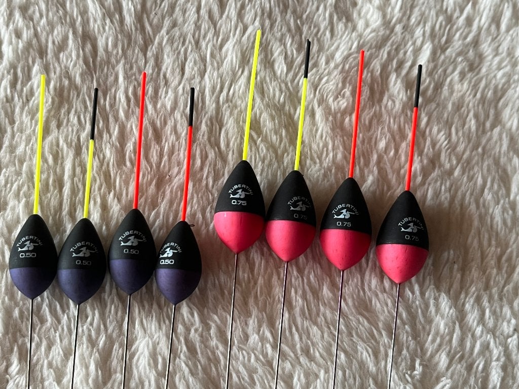 adv 81 / NIEUW serie 8 dobbers TUBERTINI, Ophalen of Verzenden, Nieuw, Dobber of Lood