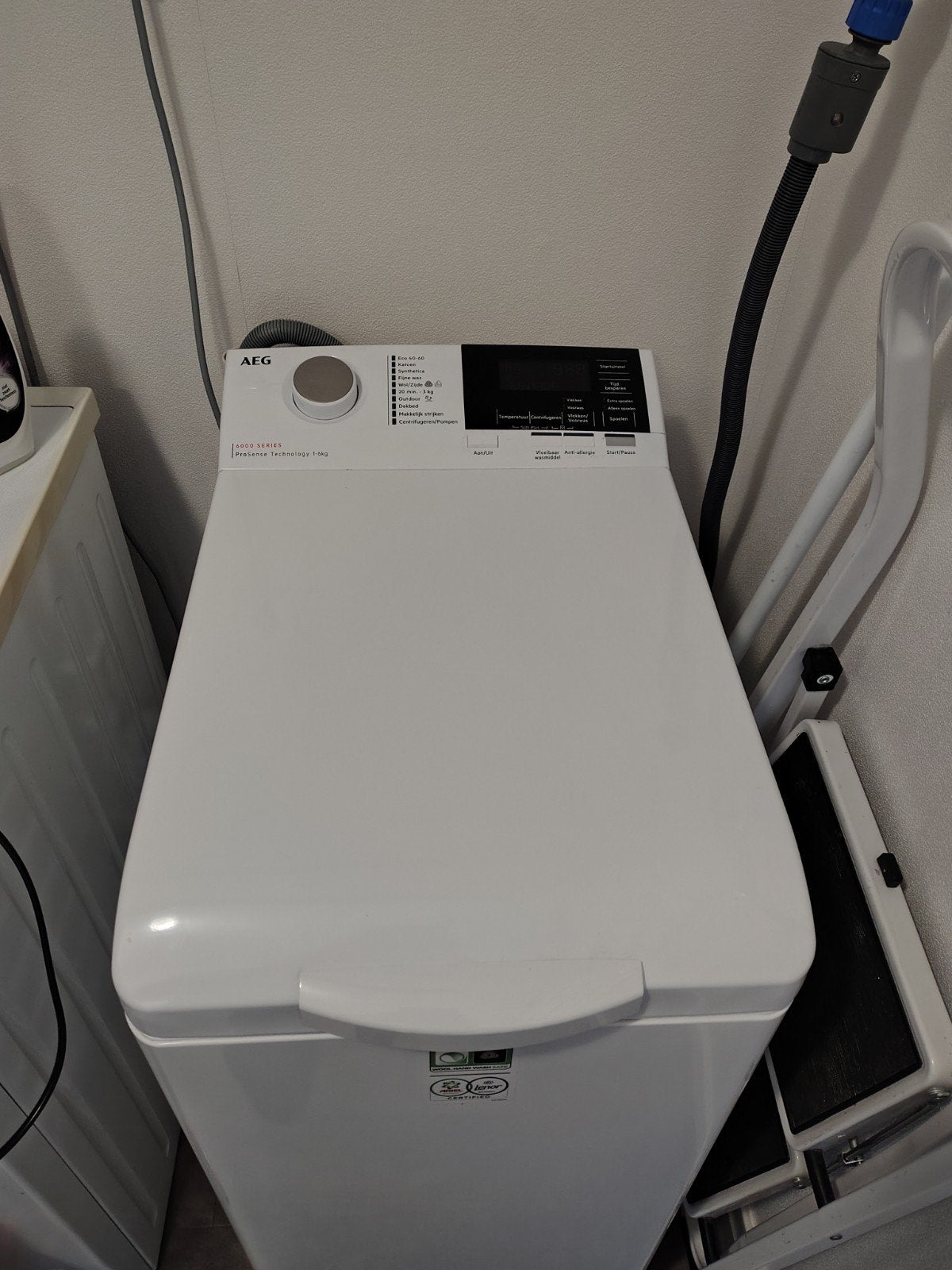 AEG LTR6363 Bovenlader Wasmachine - Zo goed als nieuw, Witgoed en Apparatuur, Wasmachines, Ophalen, Bovenlader, Zo goed als nieuw