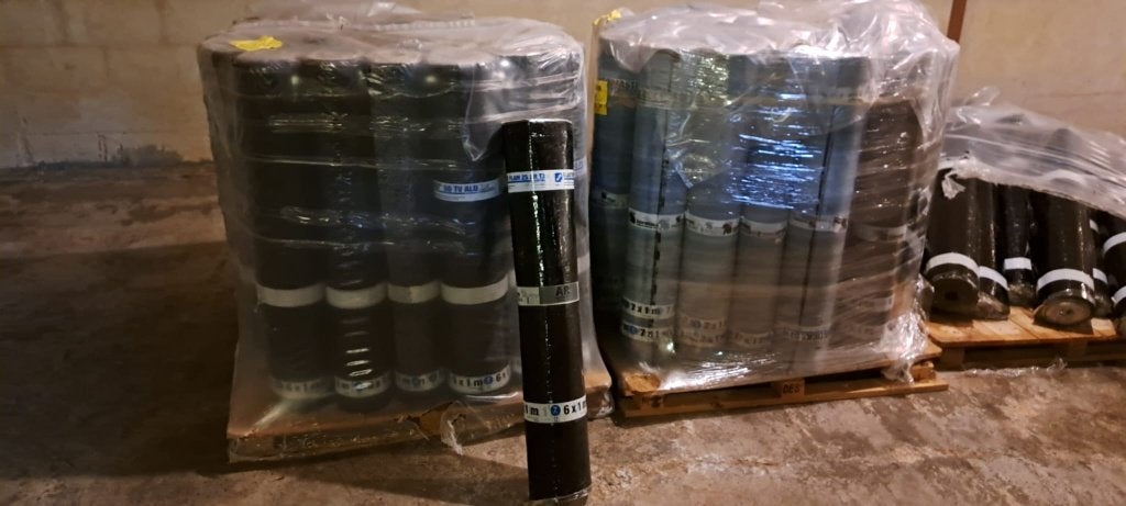 Dakleer dakbedekking 5 pallets teab, Doe-het-zelf en Verbouw, Dakpannen en Dakbedekking, Ophalen, Overige materialen, Zwart, Nieuw