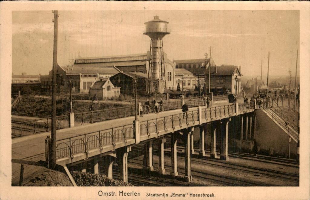 Heerlen - Staatsmijn Emma - Hoensbroek, Verzamelen, Ophalen of Verzenden, 1920 tot 1940, Gelopen, Limburg