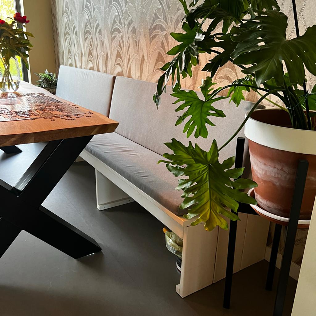 Complete Stijlvolle Eethoek: Eetbank, Tafel & Design Stoelen, Huis en Inrichting, Ophalen, 200 cm of meer, 50 tot 100 cm, Vijf personen of meer