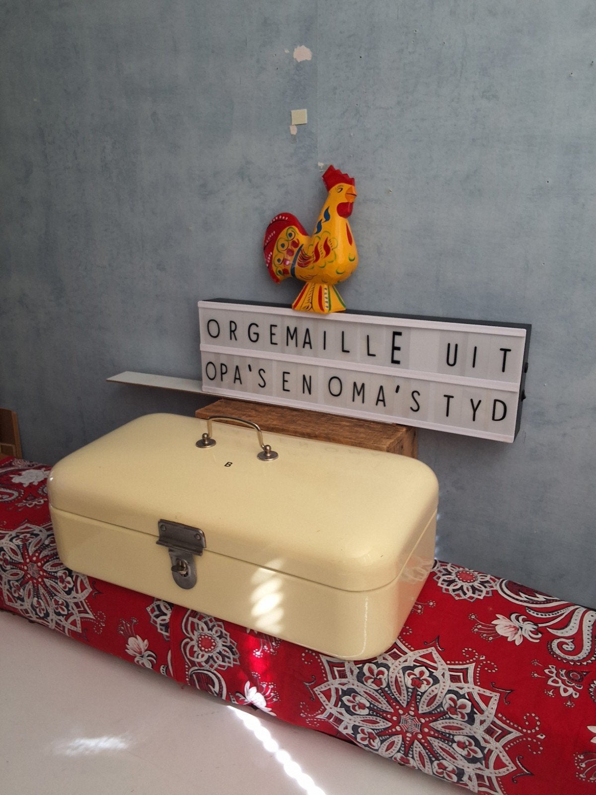 👌 ORIGINELE EMAILLE BROODTROMMEL 😳  3 FOTO'S, Antiek en Kunst, Antiek | Emaille, Ophalen of Verzenden