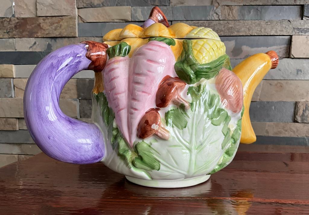 Vintage Chang Shong Keramische Theepot Groentehoorn Jaren 80, Antiek en Kunst, Ophalen of Verzenden