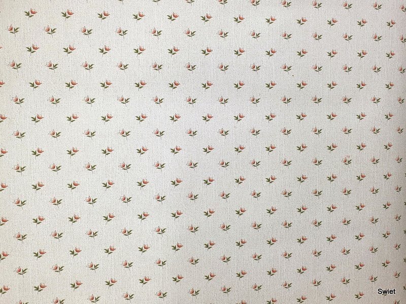 12941 Origineel vintage bloemen behangpapier swiet, Ophalen of Verzenden, Beige