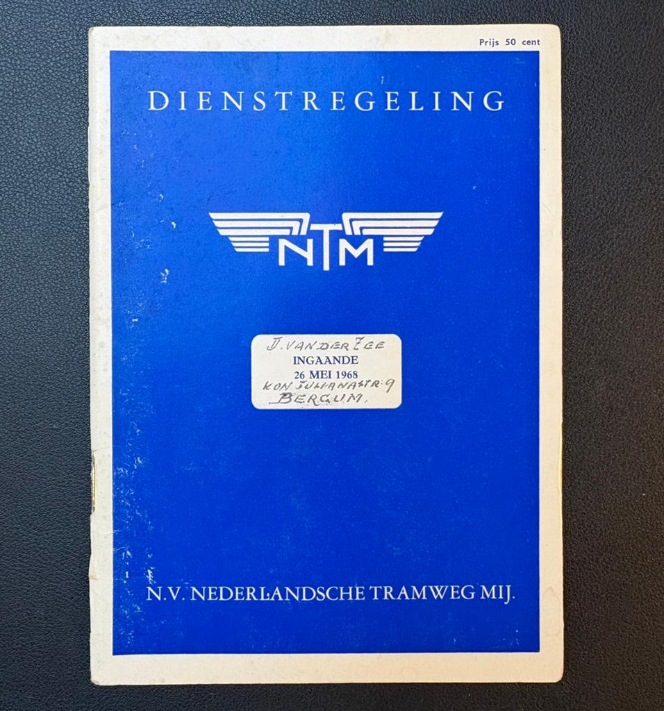 Dienstregeling NTM (1968), Verzamelen, Spoorwegen en Tramwegen, Gebruikt, Bus of Metro, Boek of Tijdschrift, Ophalen of Verzenden