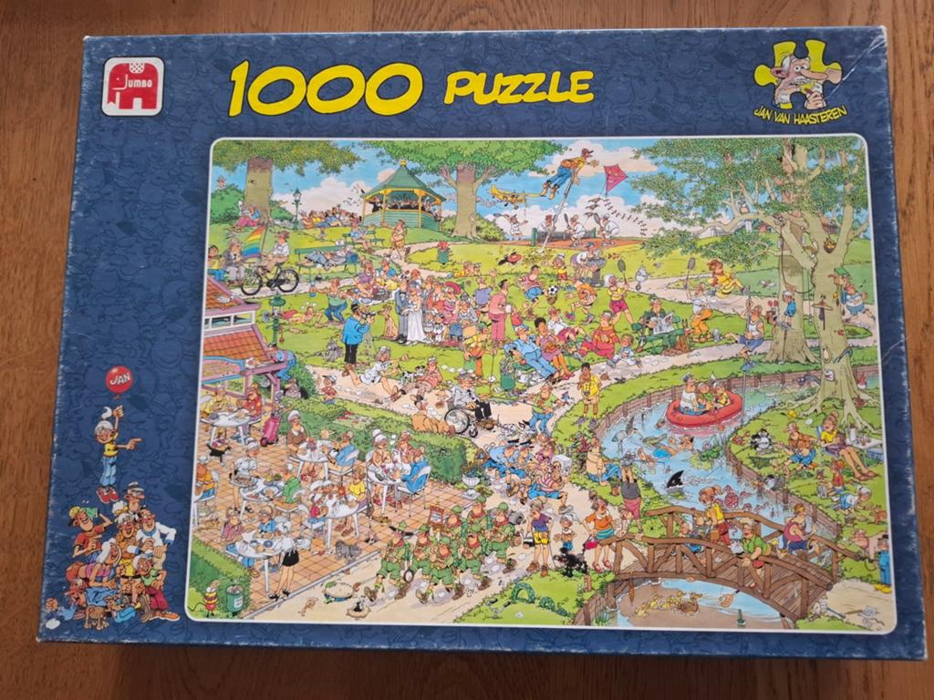 Jan van Haasteren het Park 1000 st. (Voorkeur ruilen), Ophalen, 500 t/m 1500 stukjes, Zo goed als nieuw