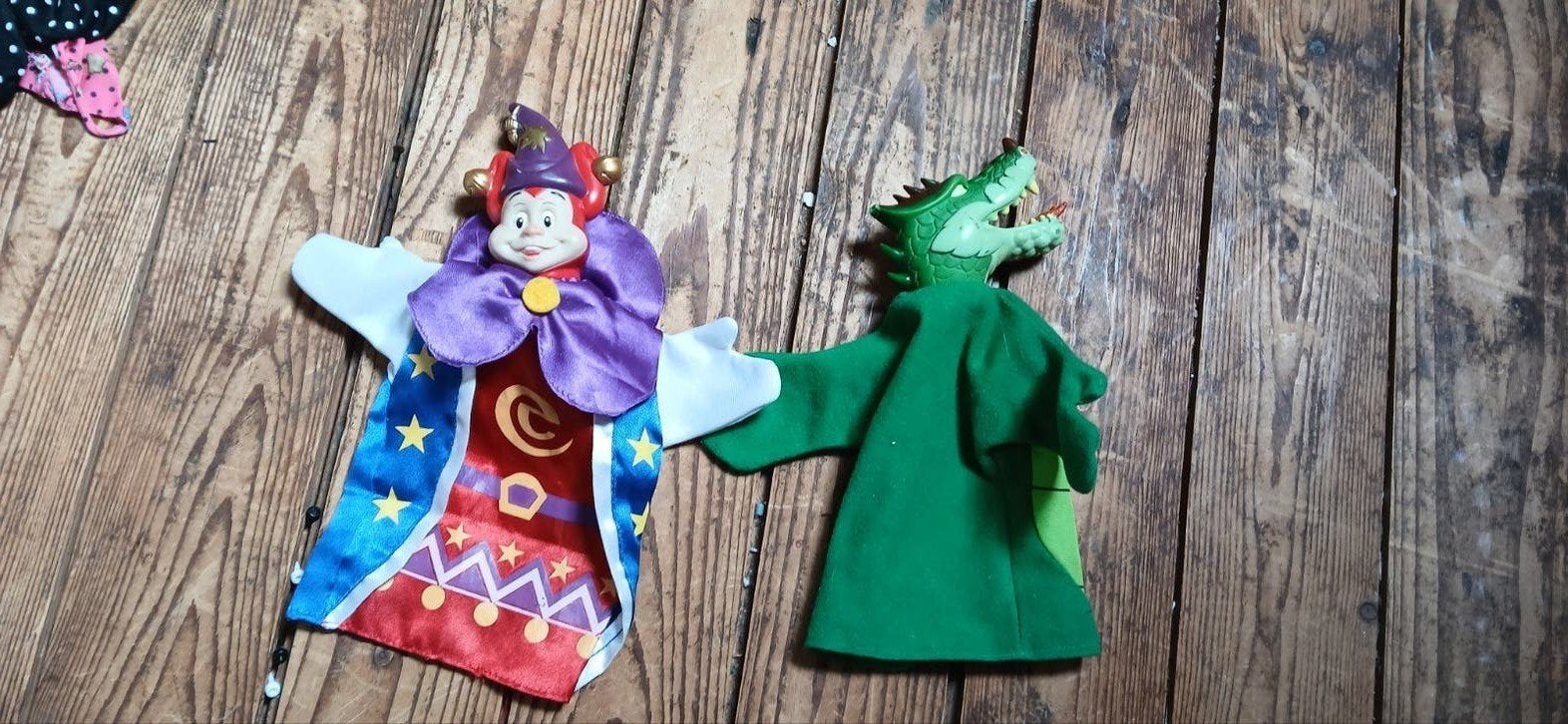 Efteling handpoppen: Draak en Pardoes - 2 stuks, Verzamelen, Ophalen of Verzenden, Gebruikt, Beeldje of Poppetje