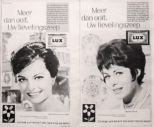 45+ vintage advertenties persoonlijke hygiene 62-3 verzorgen, Ophalen of Verzenden, Nieuw, Gebruiksvoorwerp