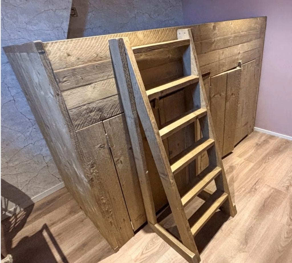 Steigerhouten Hoogslaper, Ophalen, Zo goed als nieuw, Hoogslaper