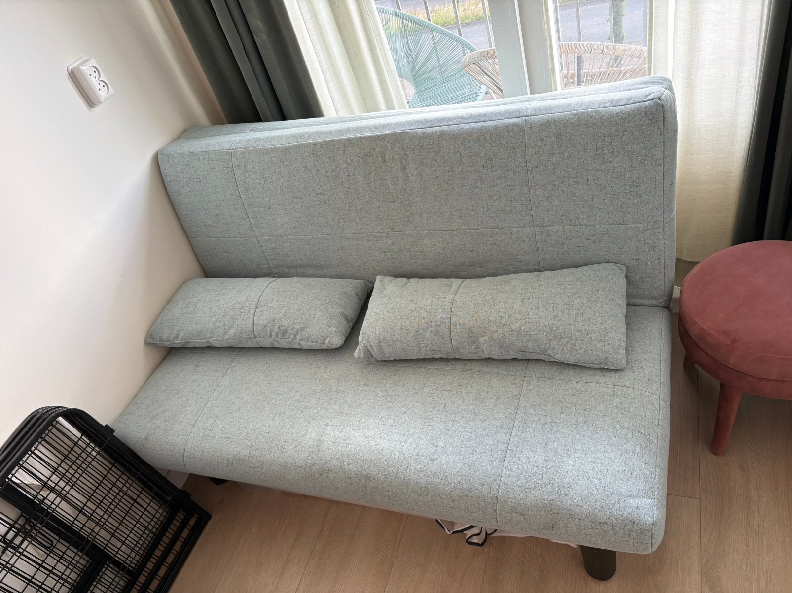 Kan gebracht worden in Utrecht! Mooie slaapbank, Ophalen, Gebruikt, Blauw, Tweepersoons