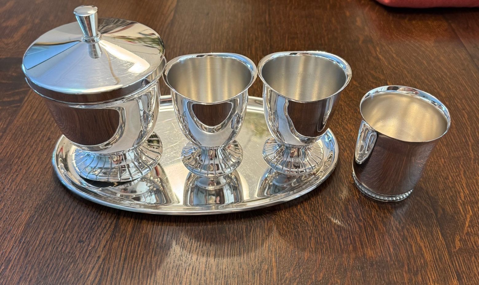 Koffie en theesetje verzilverd, Ophalen of Verzenden, Zilver