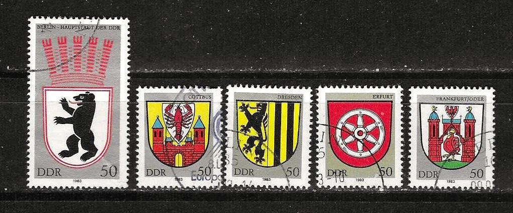 DDR 2817-2821, Ophalen of Verzenden, DDR, Gestempeld