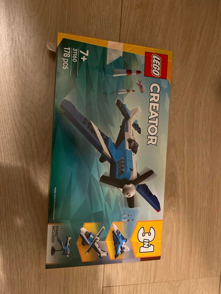 Lego Creator 31160 Vliegtuig 3-in-1 set +7 jaar, Lego, Nieuw, Ophalen of Verzenden, Inclusief instructies