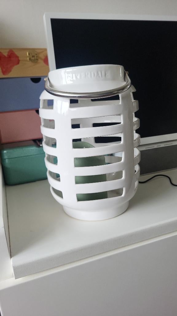 Riverdale windlicht, Overige materialen, Wit, Ophalen of Verzenden, Zo goed als nieuw