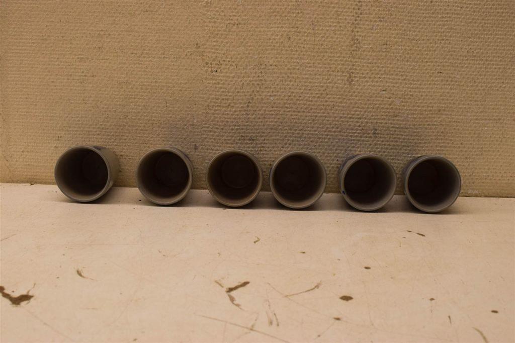6 Stuks Oude Bekers Keuls Aardewerk 45501, Ophalen of Verzenden, Gebruikt, Aardewerk, Bord(en)