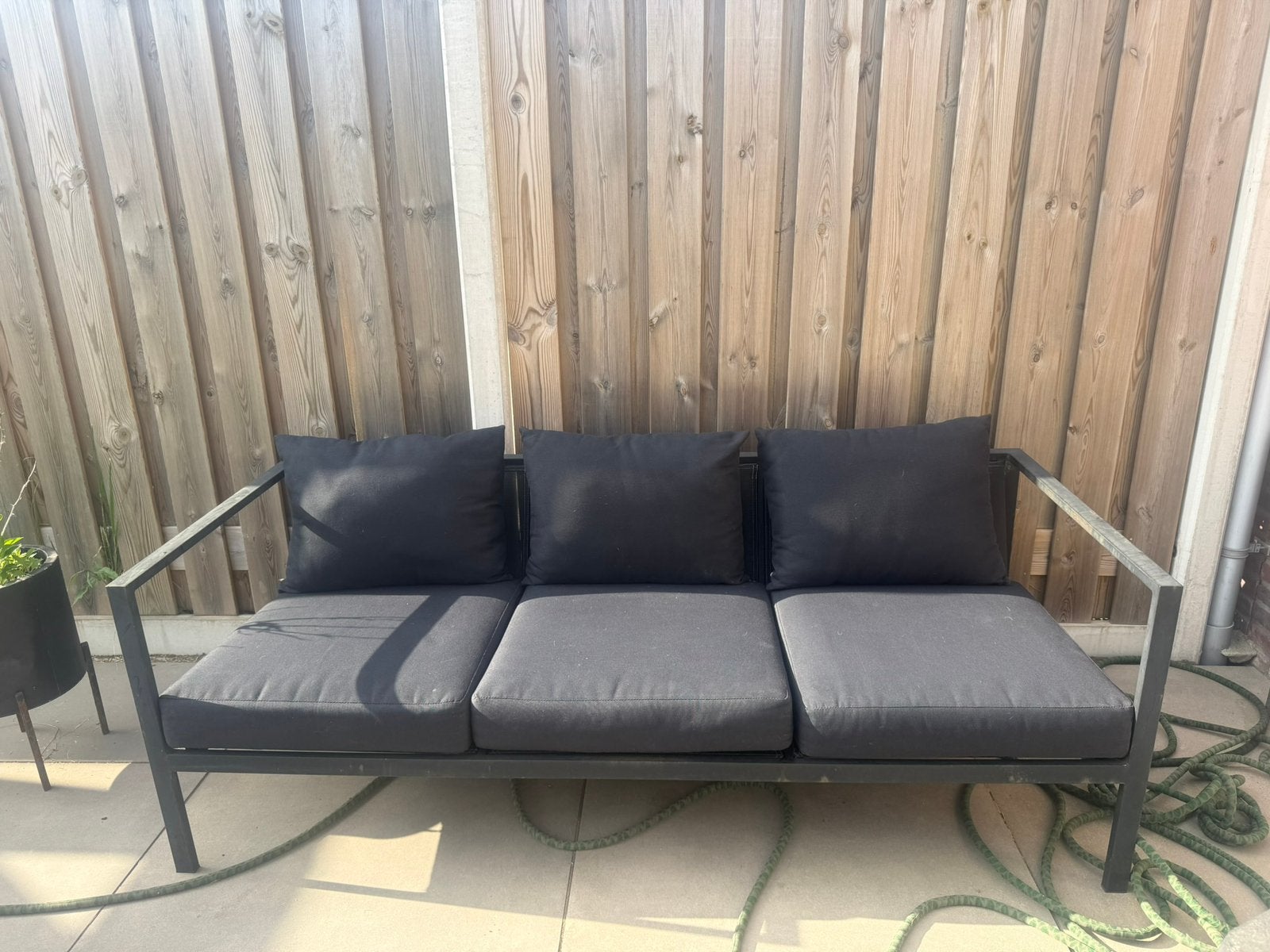 Loungeset, Tuin en Terras, Tuinsets en Loungesets, Ophalen, Gebruikt, 3 zitplaatsen, Aluminium