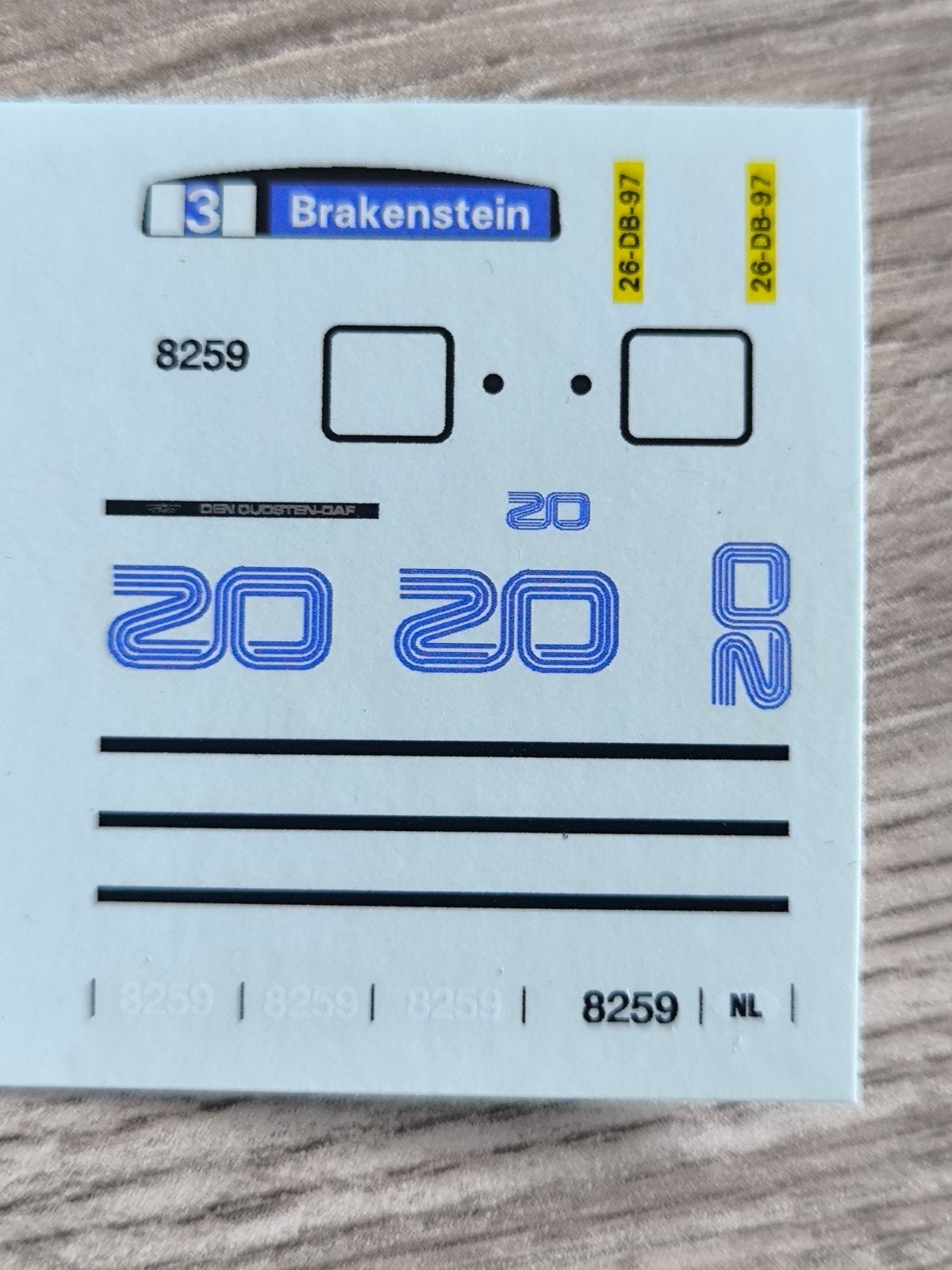 Hb model bus decals Zuidooster, Hobby en Vrije tijd, Verzenden, Nieuw, Overige typen, Overige merken