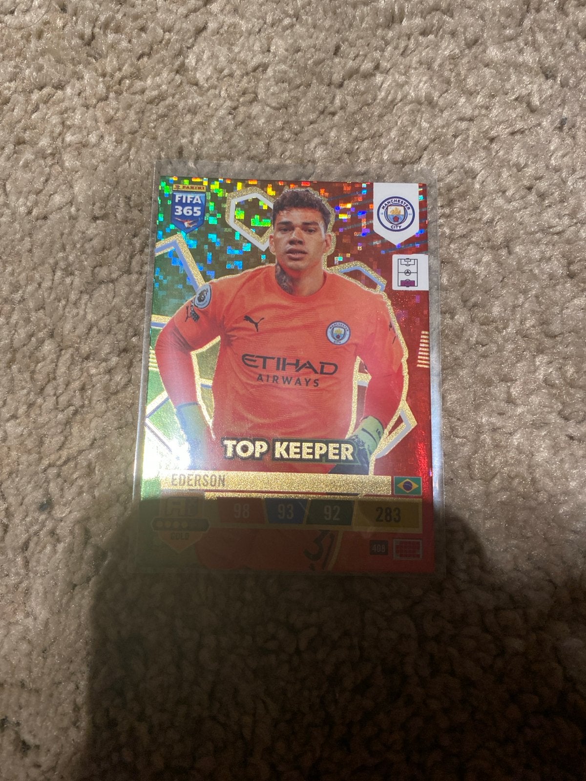 Panini FIFA 365 Adrenalyn XL Ederson Top Keeper kaart, Verzamelen, Ophalen of Verzenden, Zo goed als nieuw, Buitenlandse clubs