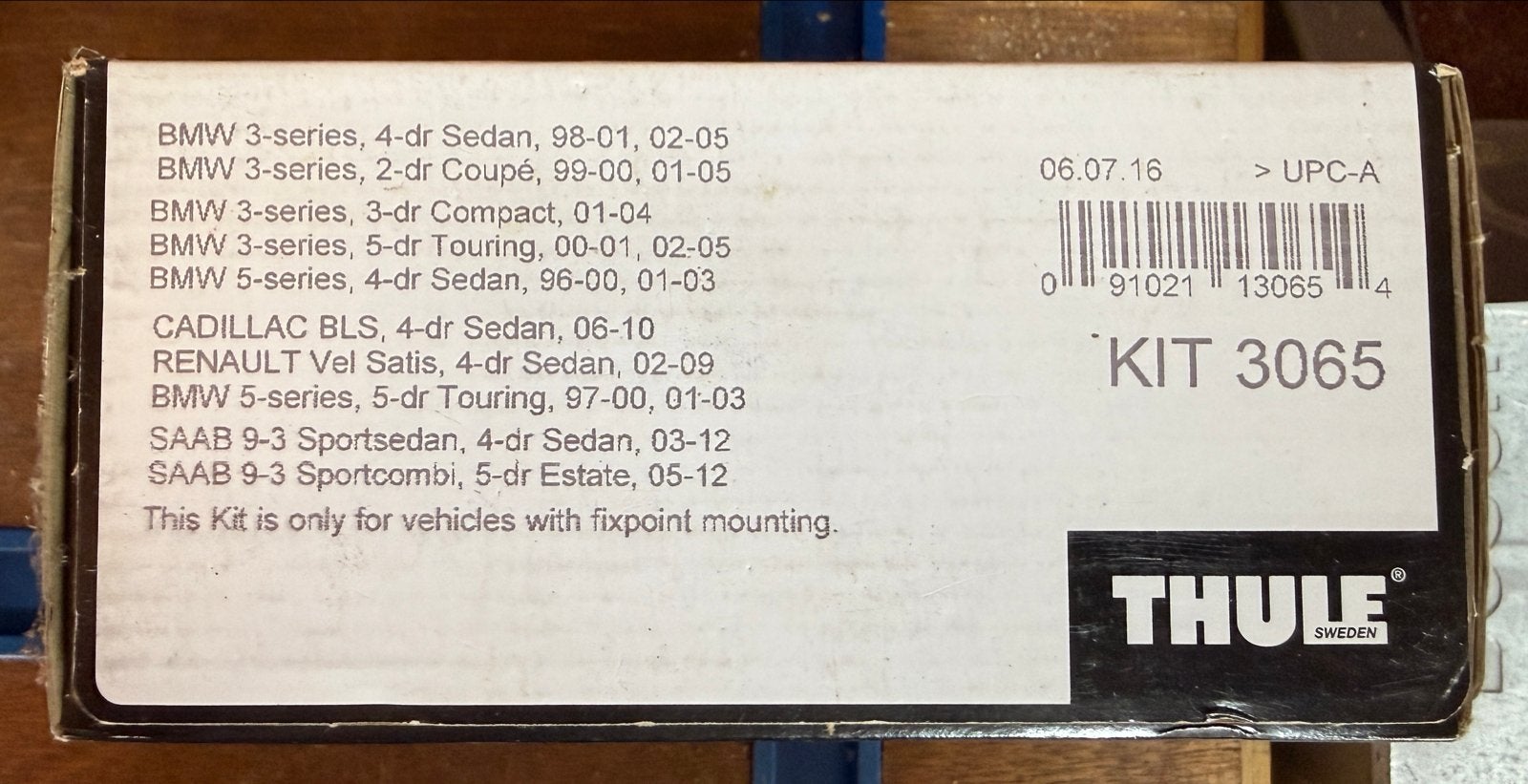 Thule Kit 3065 voor dakdragers - Diverse BMW, Cadillac, Rena, Auto diversen, Dakdragers, Ophalen of Verzenden, Gebruikt