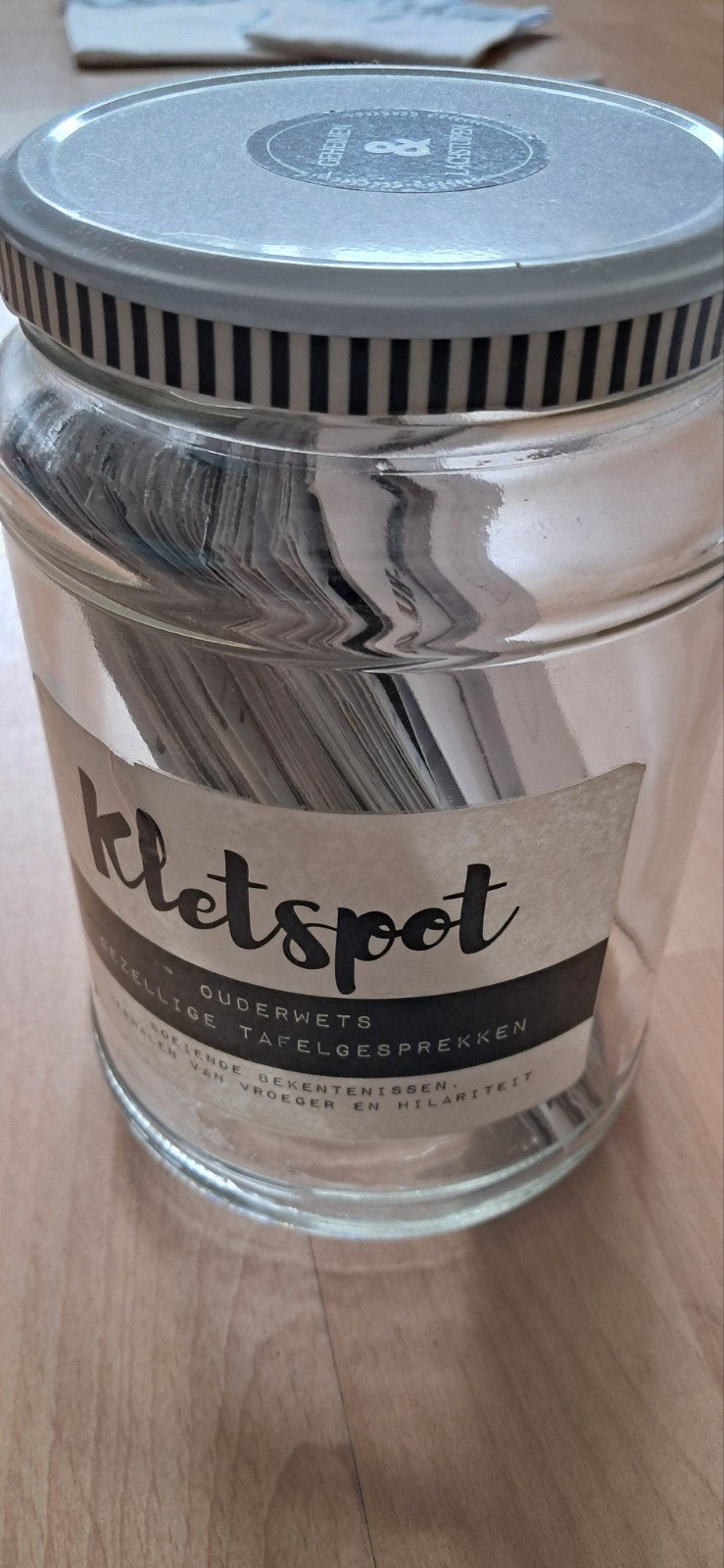 Kletspot voor gezellige tafelgesprekken, Ophalen of Verzenden, Zo goed als nieuw
