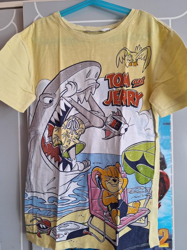 Tom&Jerry t-shirt mt 134/140, Kinderen en Baby's, Kinderkleding | Maat 134, H&M, Ophalen of Verzenden, Zo goed als nieuw, Shirt of Longsleeve