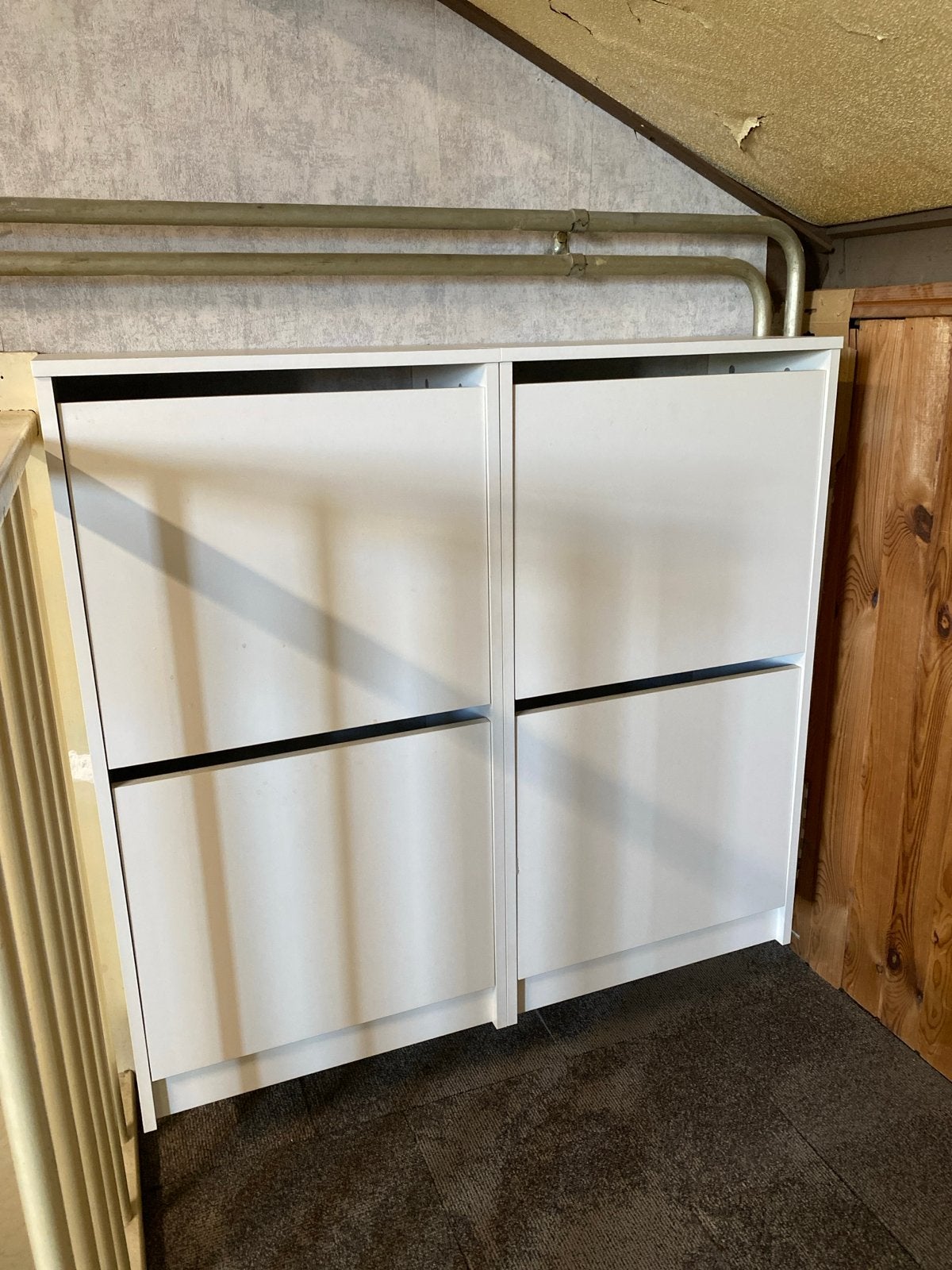 IKEA BISSA Schoenenkast 2 vakken wit, Ophalen, Zo goed als nieuw