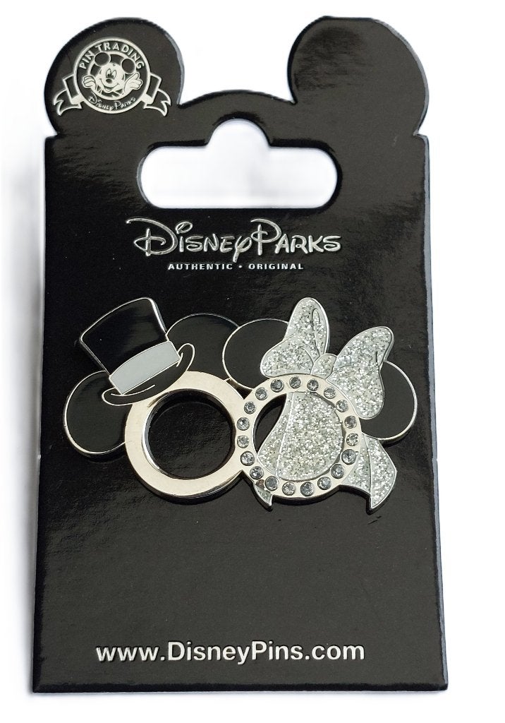 Disney Mickey & Minnie trouw hoeden met ringen pin., Ophalen of Verzenden, Nieuw, Figuurtje, Speldje of Pin