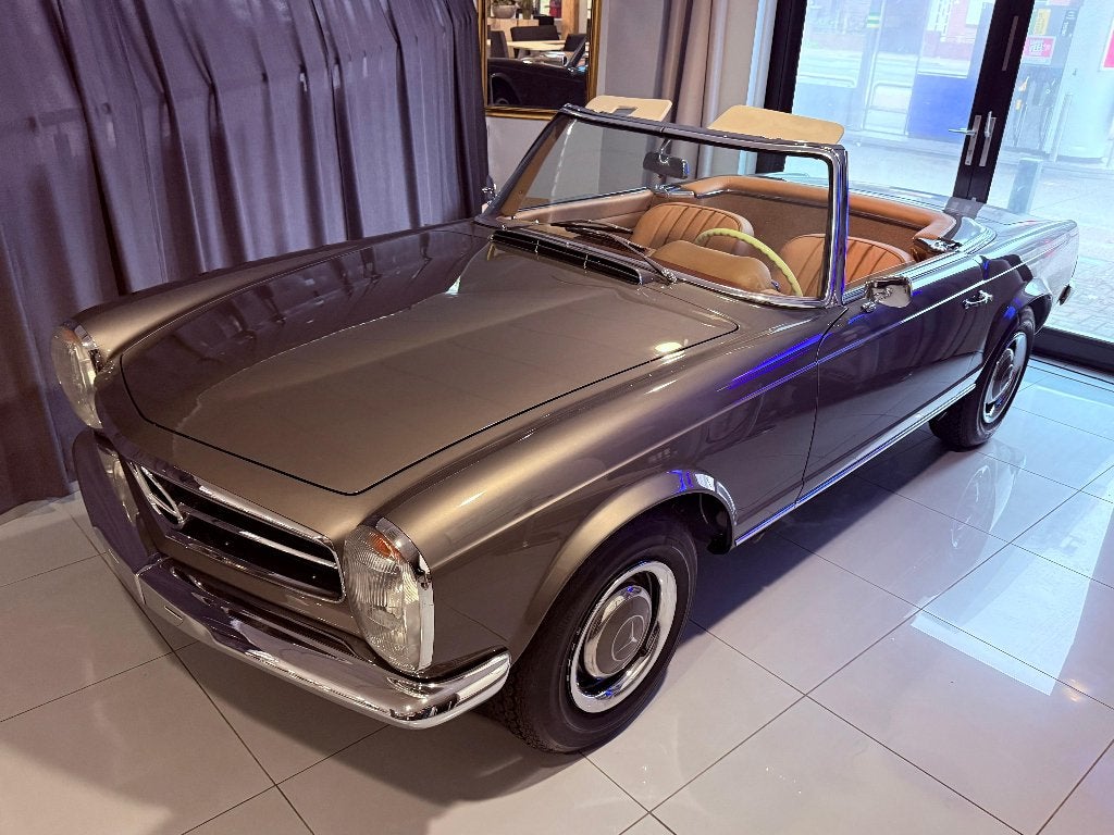 𝙈𝙚𝙧𝙘𝙚𝙙𝙚𝙨 𝟮𝟯𝟬𝙎𝙇 𝙋𝙖𝙜𝙤𝙙𝙚 1966 Zeldzaam, Auto's, 1677 cc, Cabriolet, Bruin, Handgeschakeld