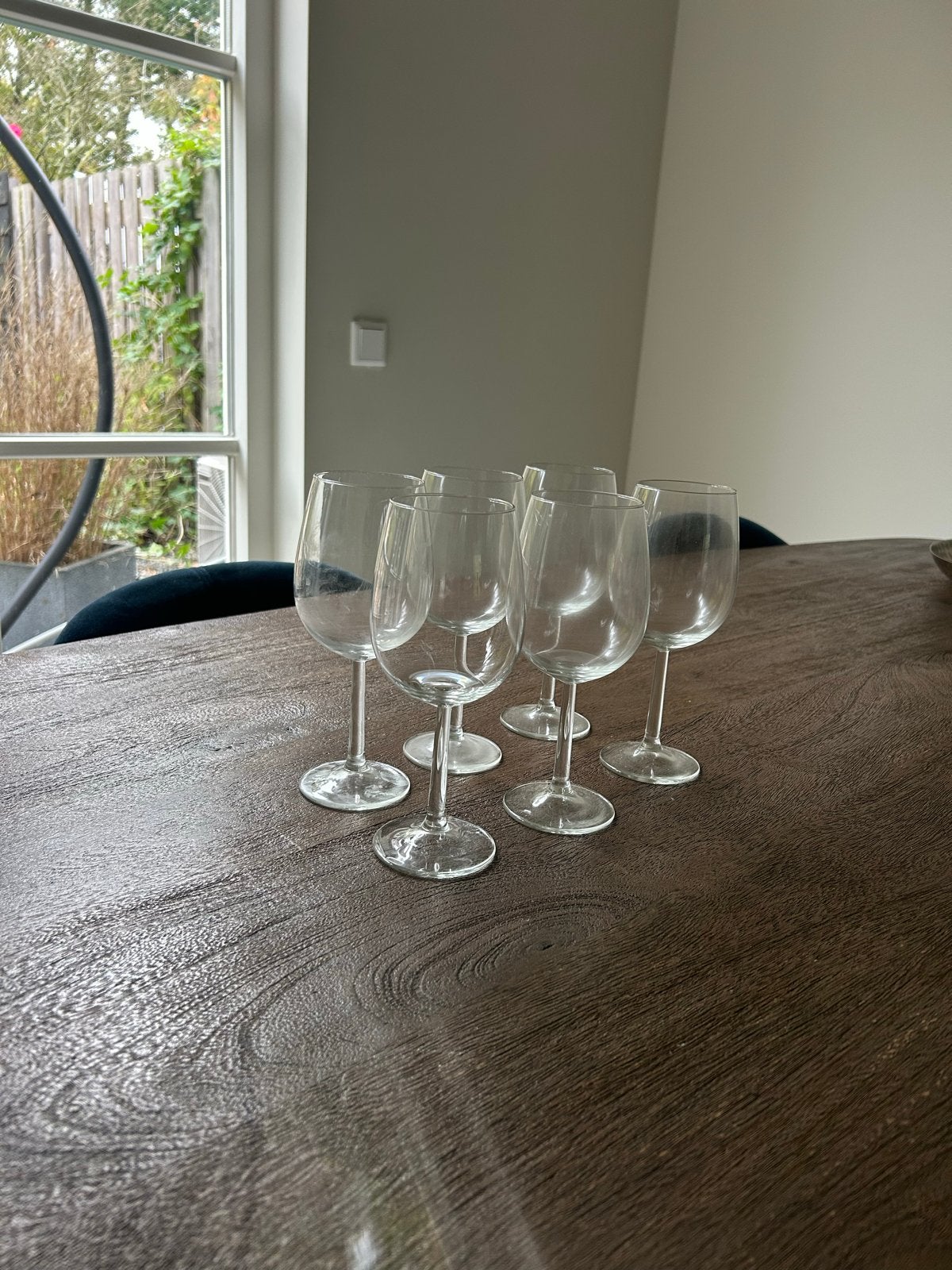 Set van 6 witte wijnglazen, Ophalen of Verzenden, Gebruikt, Glas, Wit
