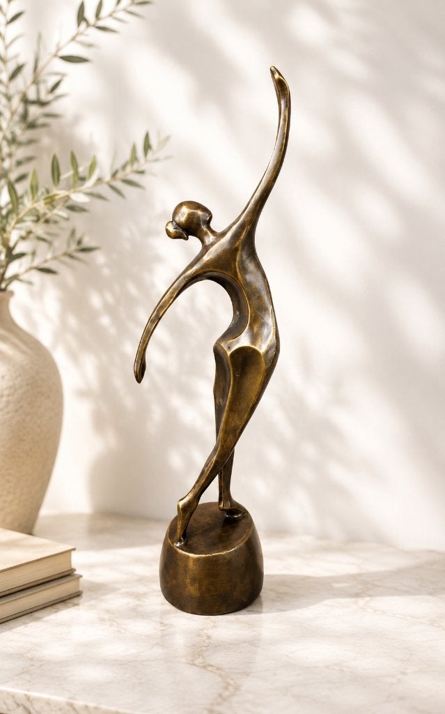 ABSTRACT BEELD / DANSERES / BRONZEN BEELD, Ophalen of Verzenden, Brons, Beeld