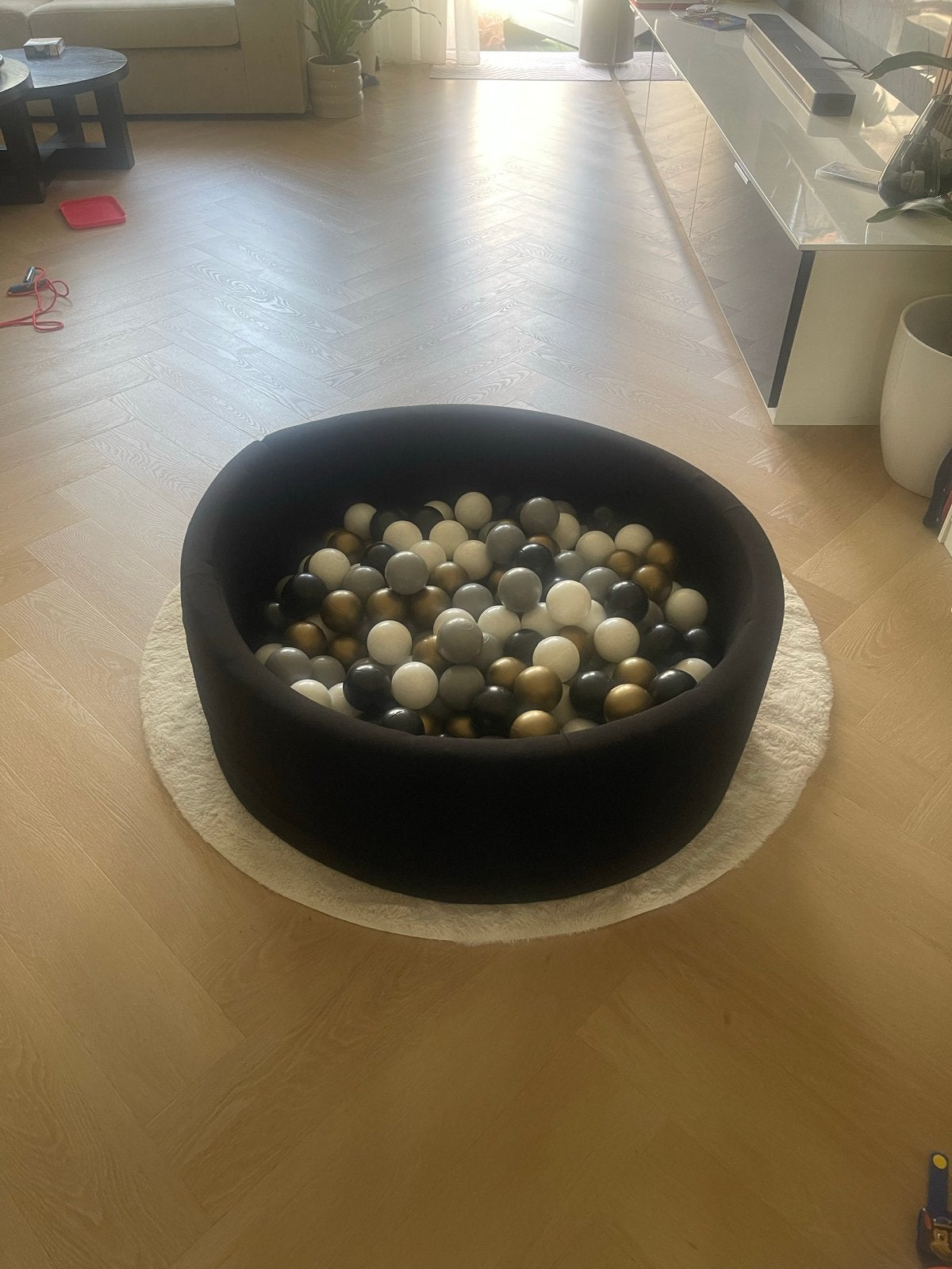 Luxe ballenbak mat zwart met 250 ballen, Ophalen, Zo goed als nieuw, Jongen of Meisje
