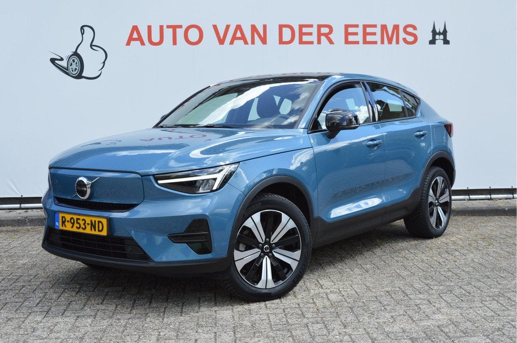 Volvo C40 Recharge Plus 69 kWh NL-Auto / Panorama dak / Keyl, Stof, Gebruikt, Blauw, Automatische klimaatregeling