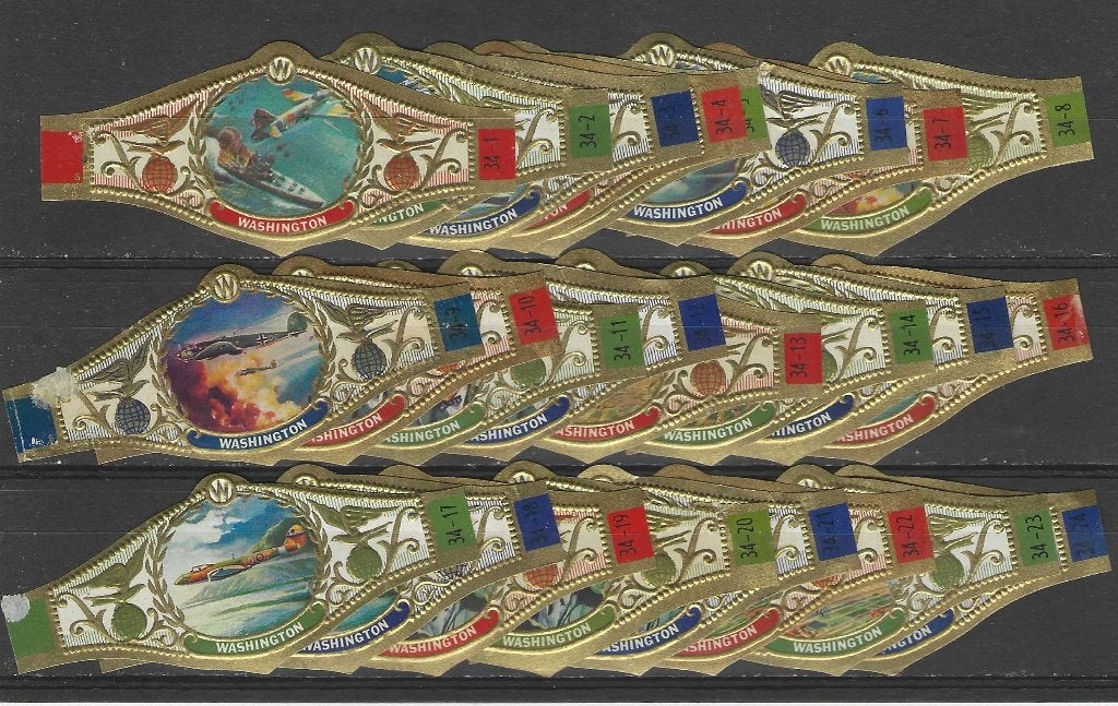 reeks 132 washington  34   1-24   sigarenbanden, Ophalen of Verzenden, Zo goed als nieuw, Sigarenbandjes