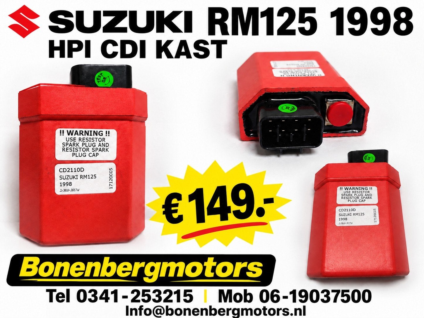 Suzuki RM125 1998 HPI  CDI kast.         

€ 149.- euro., Ophalen of Verzenden, Nieuw
