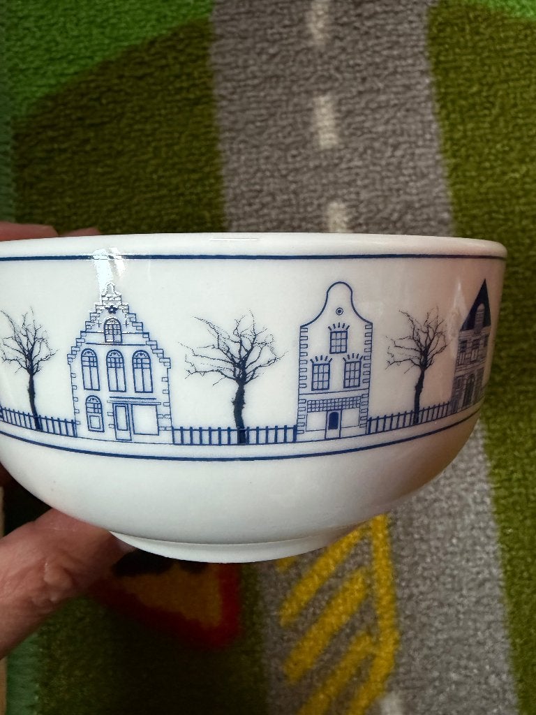 Schaaltje grachtenhuisjes Amsterdam, Ophalen of Verzenden, Overige stijlen, Aardewerk, Schaal of Schalen