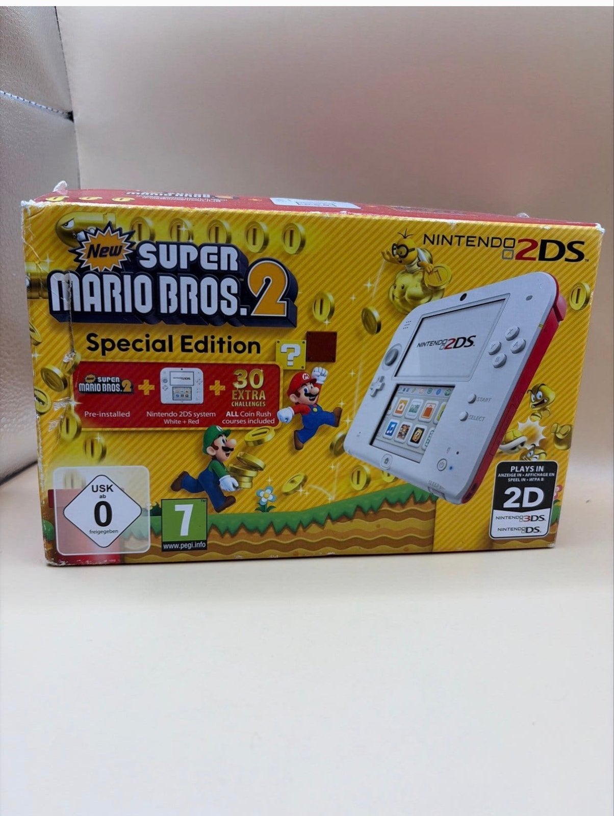 Nintendo 2DS met New Super Mario Bros. 2 - Special Edition, Met games, Wit, 2DS, Ophalen of Verzenden