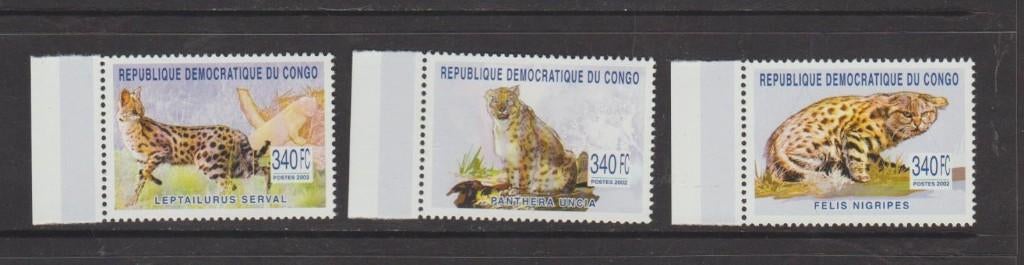 D.R. Congo 2003 Wilde Katten **, Ophalen of Verzenden, Postfris, Dier of Natuur