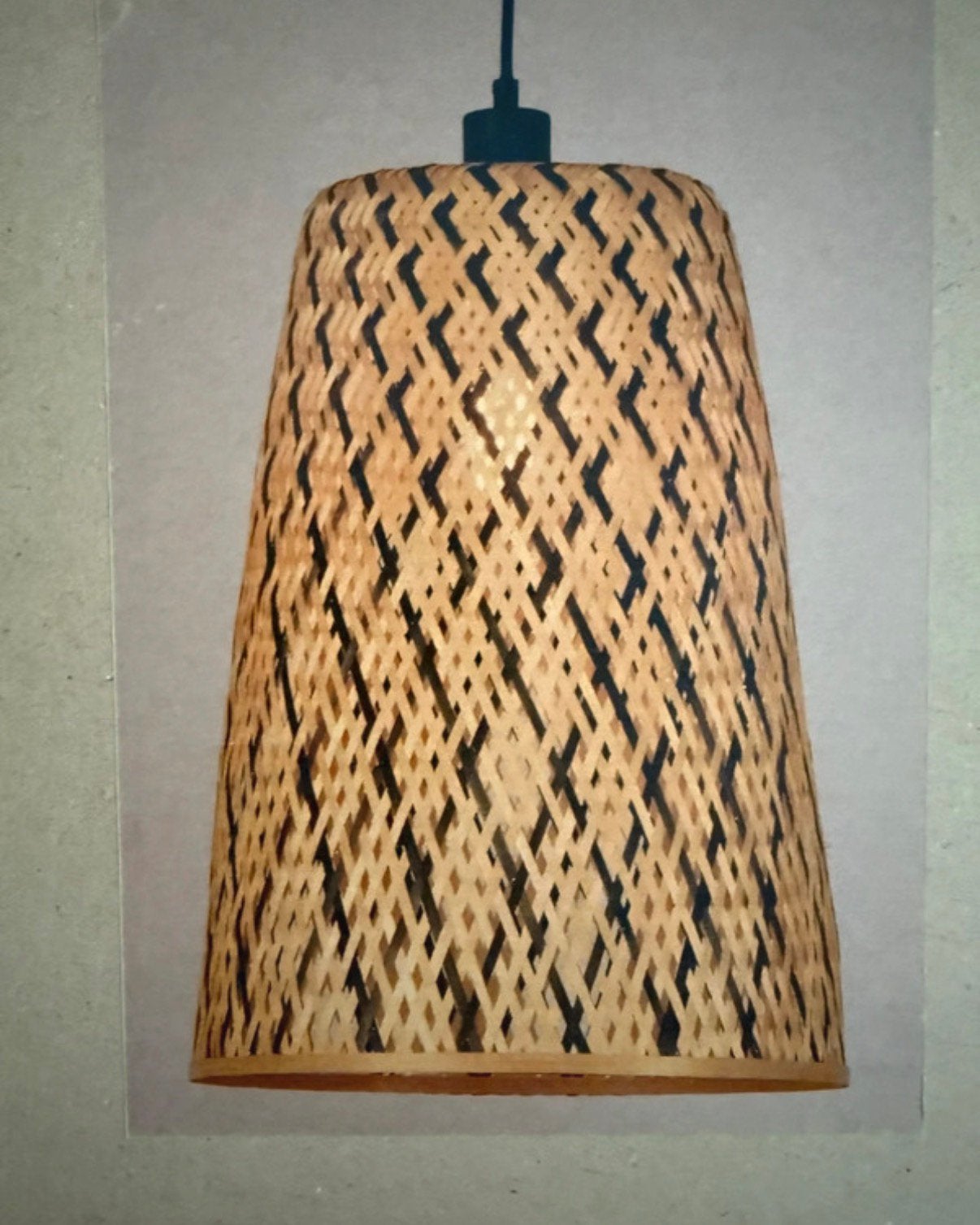Nieuw in doos!! Bamboe lamp Good&Mojo, Hanglamp, 48 cm, 34 cm, Nieuw