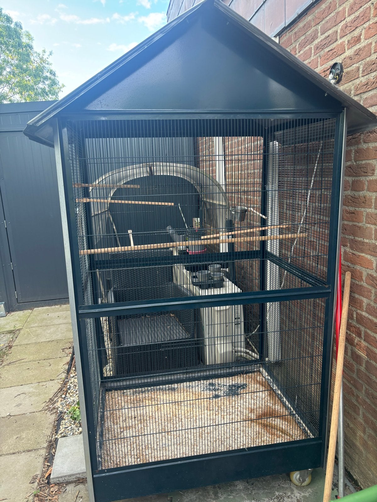 Mooie aluminium vogelkooi met dag kan dus buiten  Met lade, Ophalen, Nieuw, Aluminium, Vogelkooi