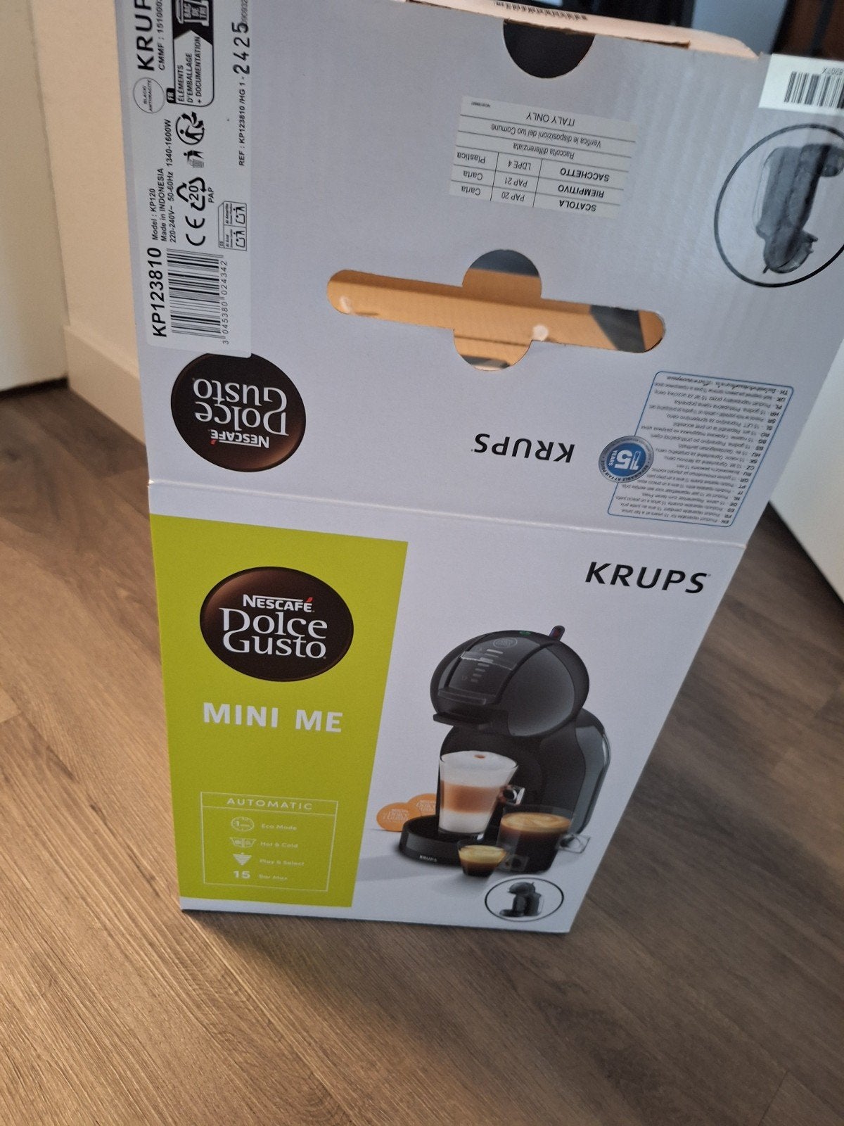 Nescafé Dolce Gusto Mini Me KP123810 Koffiecupmachine, Ophalen, 1 kopje, Koffiepads en cups, Afneembaar waterreservoir
