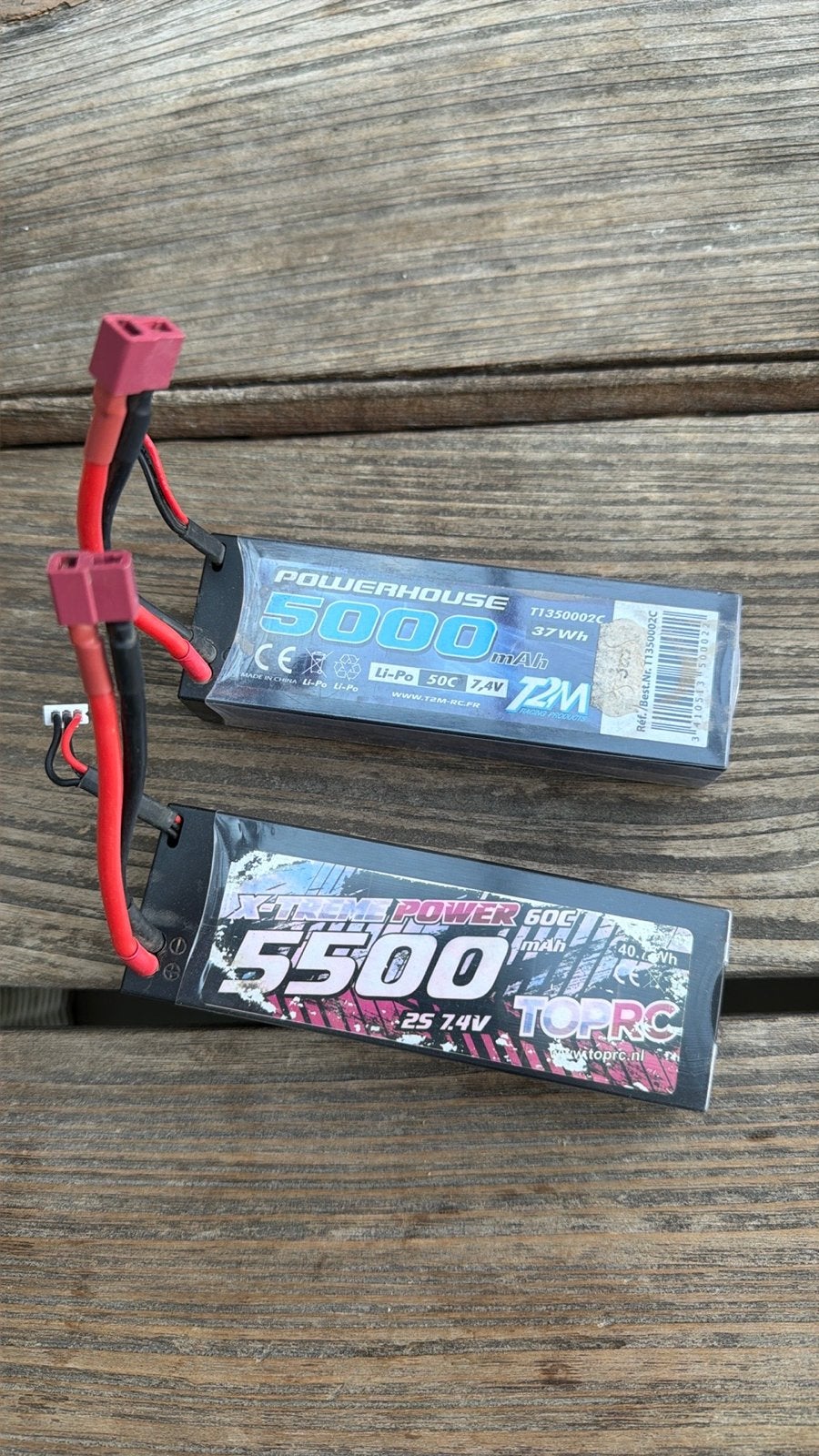 RC LiPo Accu's - Powerhouse 5000mAh & X-Treme 5500mAh, Elektro, Ophalen of Verzenden, Zo goed als nieuw, Onderdeel