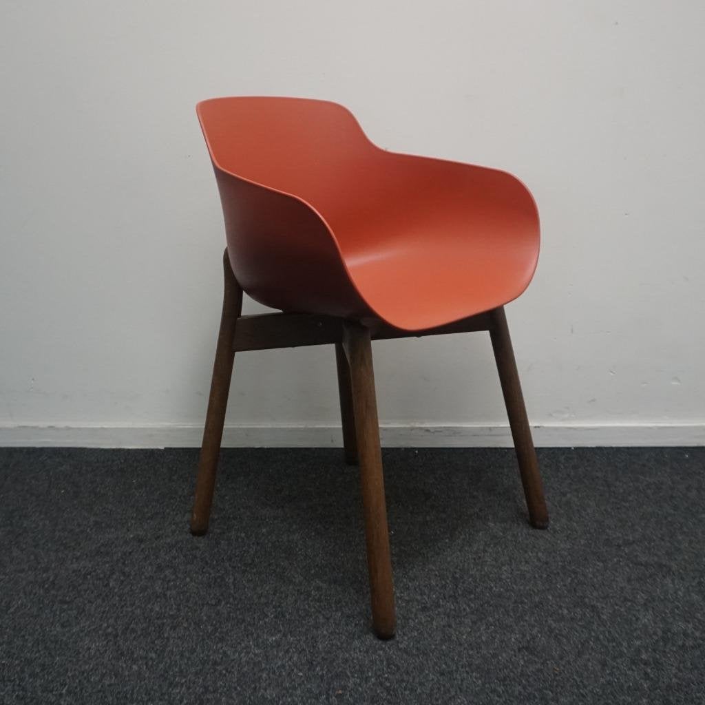 Design Kuipstoelen | Rood | Kunststof / Hout | Eetkamerstoel, Huis en Inrichting, Stoelen, Hout, Gebruikt, -, -