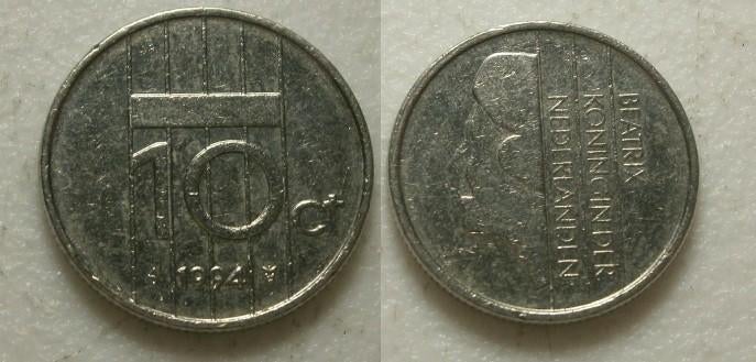 PD02599 Beatrix 10 cent 1994, Postzegels en Munten, Munten | Nederland, Ophalen of Verzenden, Koningin Beatrix, 10 cent, Losse munt