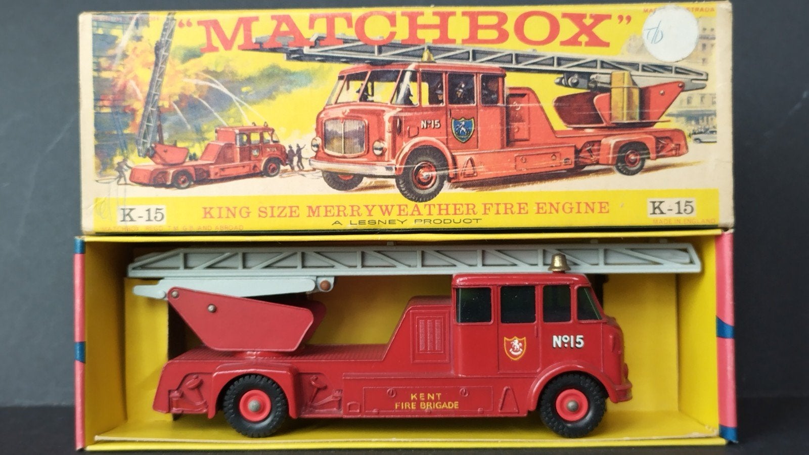 Merryweather Fire Engine Lesney Matchbox Superkings Pol, Gebruikt, Verzenden, ., Bus of Vrachtwagen