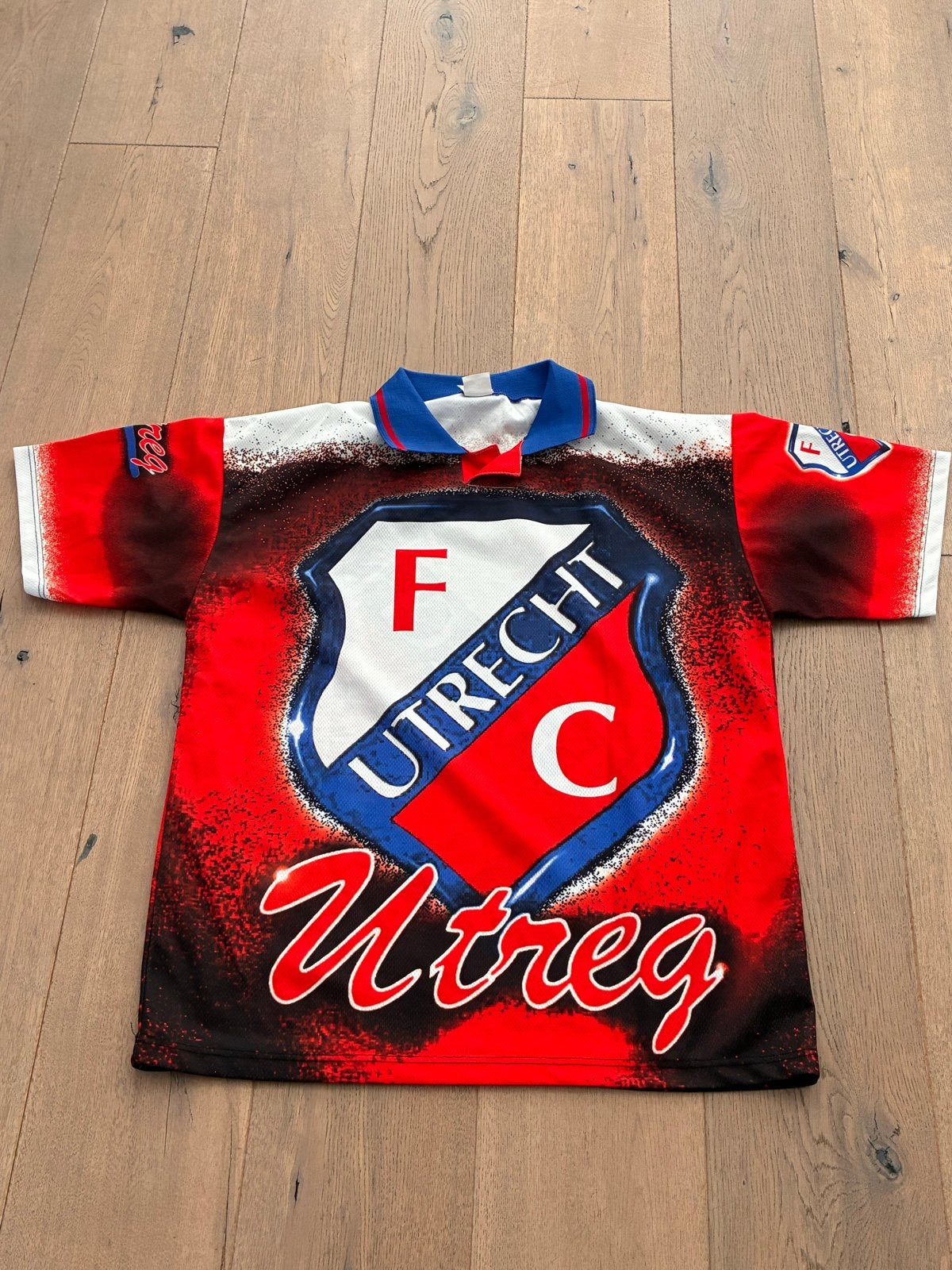 Retro FC Utrecht Supporters Shirt Maat XL, Kleding | Heren, Maat 56/58 (XL), Ophalen of Verzenden, Voetbal, Gedragen