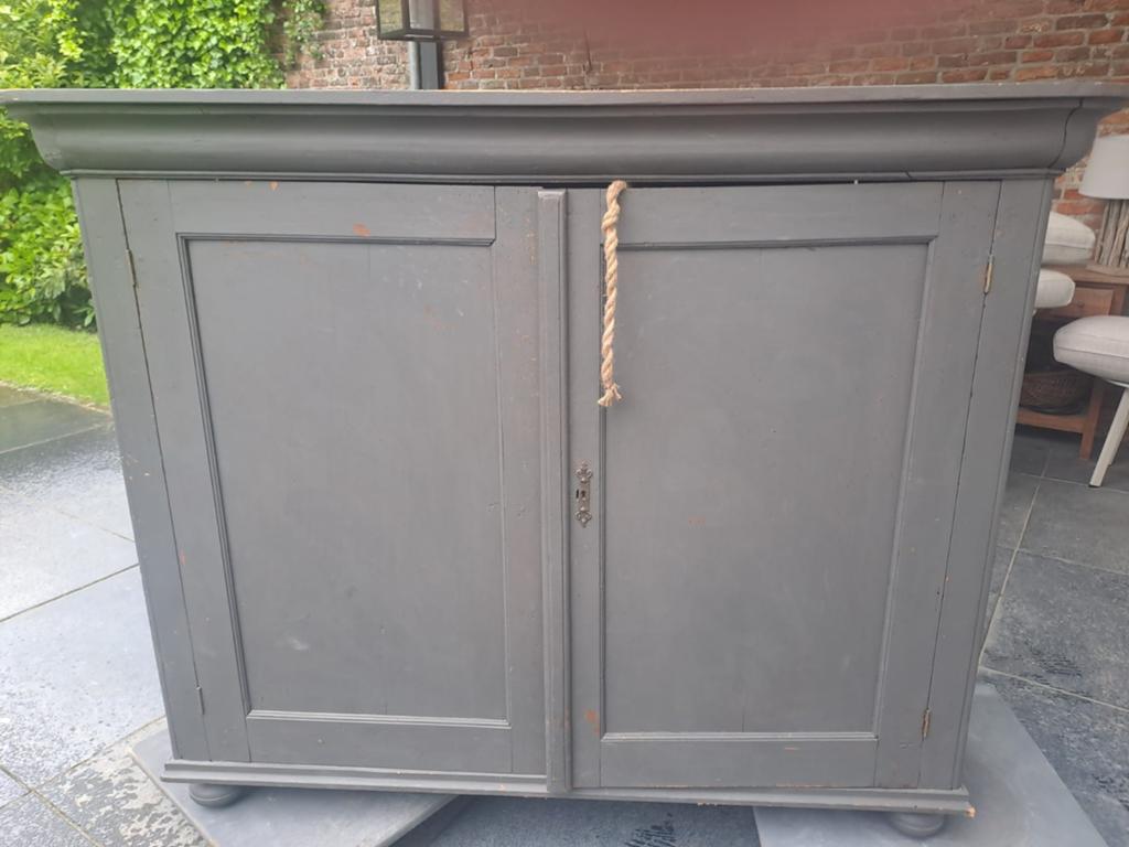 Oude kast breedte 153 cm, diep 53 cm hoogte 124 cm, Ophalen, Gebruikt, 50 tot 75 cm, 100 tot 150 cm