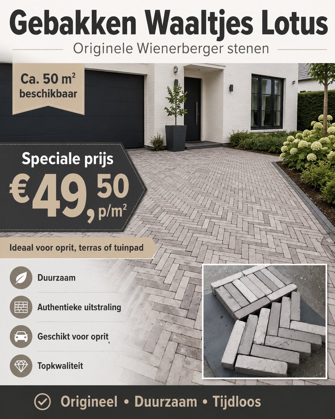 Waaltjes Wienerberger lotus, Klinkers, Nieuw, Ophalen of Verzenden, Natuursteen